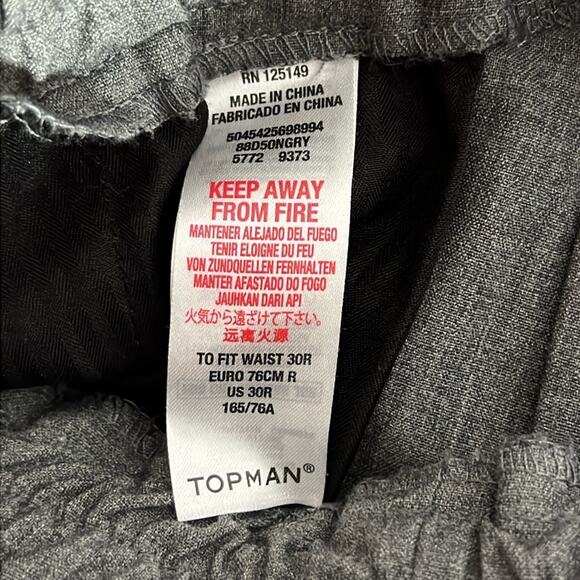 Topman dressed gray pants size 30 waist . - Picture 4 of 6